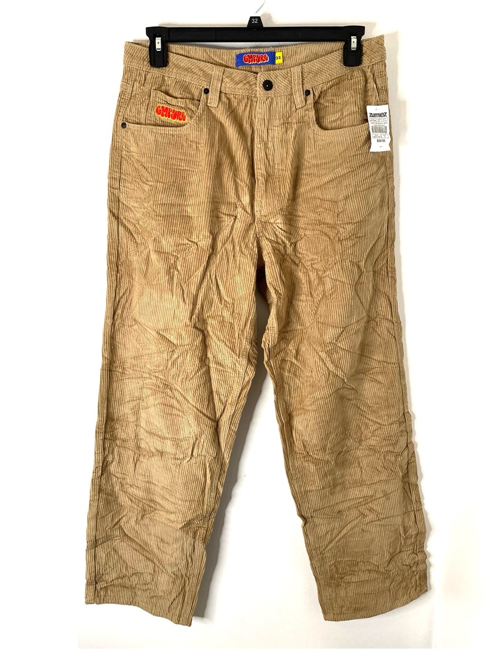 Empyre Khaki Corduroy Loose Fit Skate Pants Baggy Mens NWT